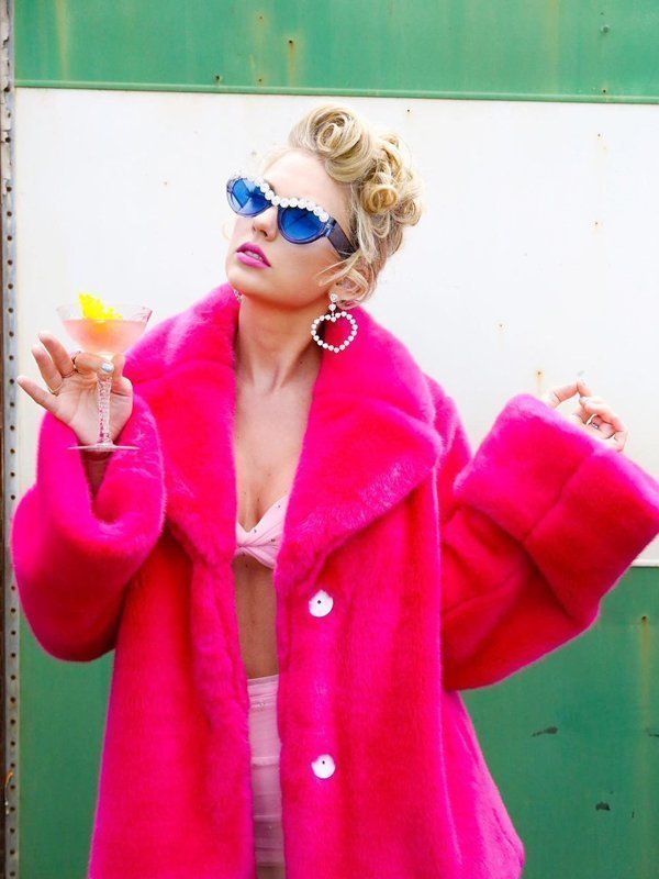 Miss Americana Taylor Swift Fur Pink Coat